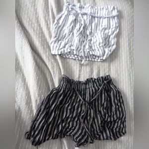 Two Hollister striped shorts, never worn before, combo price!!